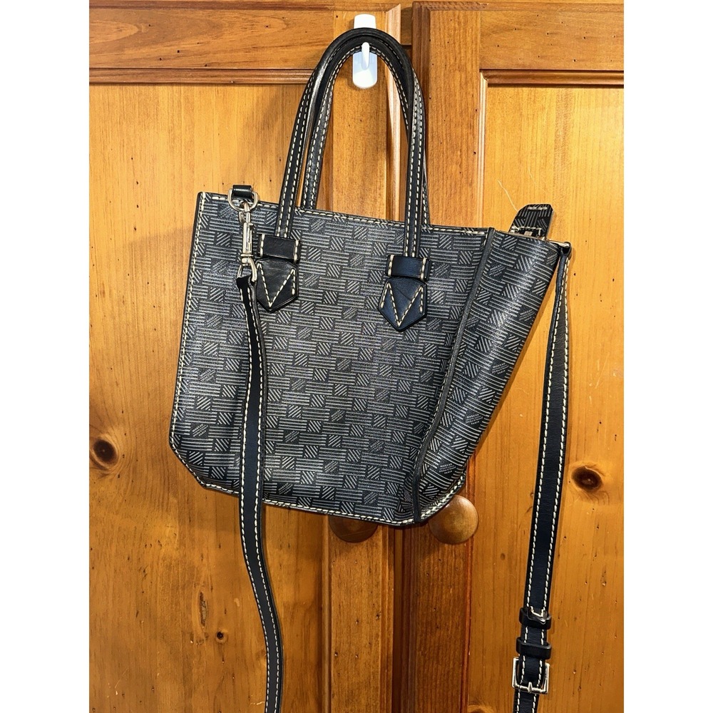 Moreau Paris Bregancon Zip 2-Way Tote Bag Purse Crossbody Leather Monogram Small